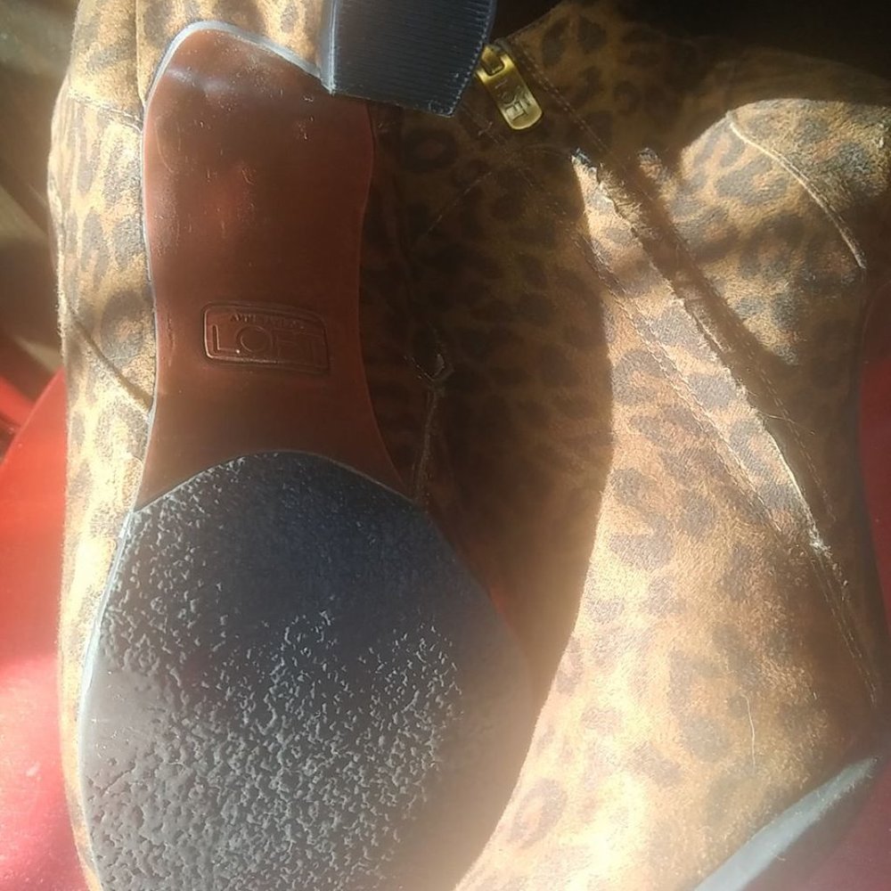 Womens size 9M Loft animal print ankle boots - Picture 2 of 3